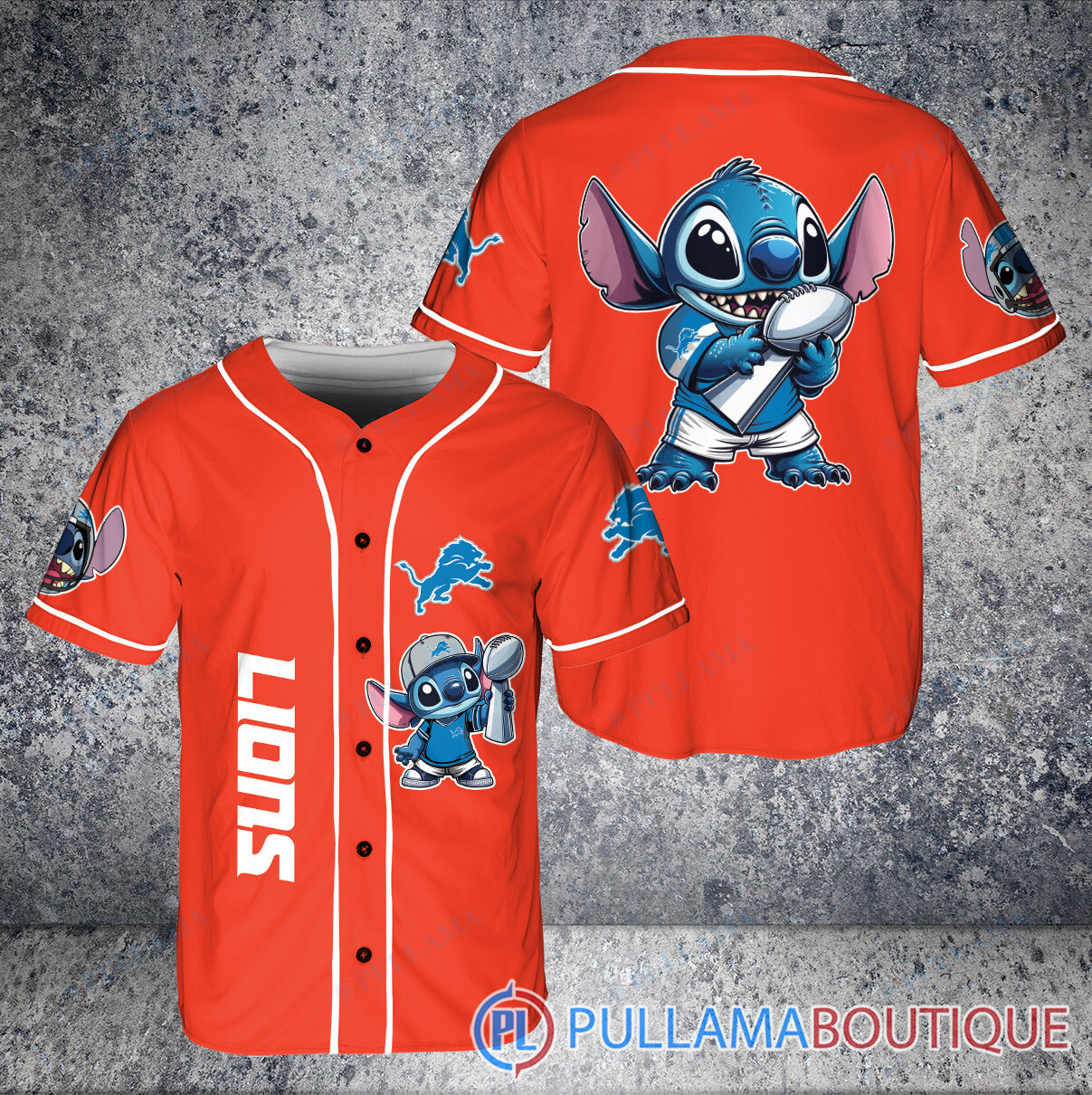 Tampa Bay Buccaneers x Stitch with Trophy Baseball Jersey White