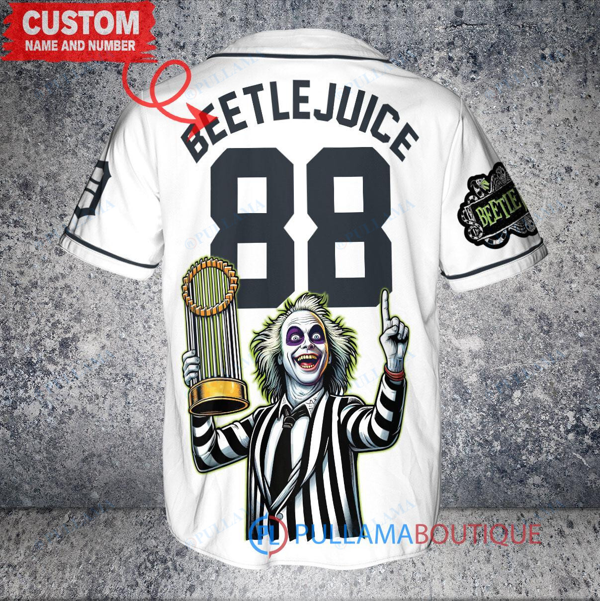 Orioles Beetlejuice Halloween World Series Trophy Baseball Jersey – Orange