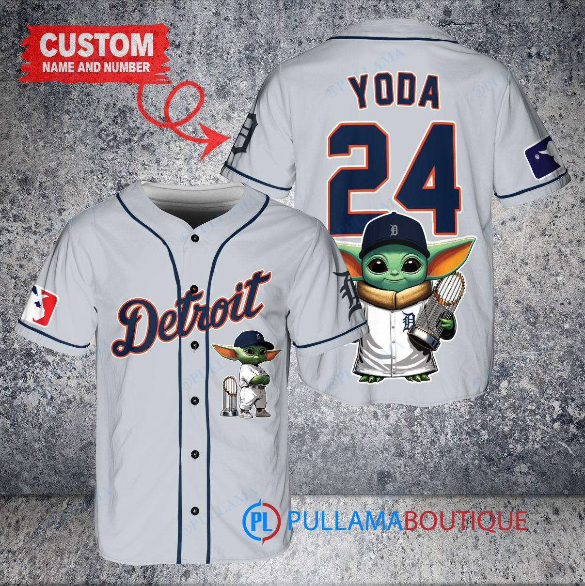 St. Louis Cardinals x Baby Yoda Star Wars The Mandalorian with Trophy Custom Baseball Jersey Light Blue