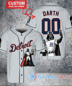 Detroit Tigers x Darth Vader Star Wars with Trophy Baseball Jersey Gray