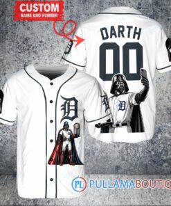 Detroit Tigers x Darth Vader Star Wars with Trophy Baseball Jersey White