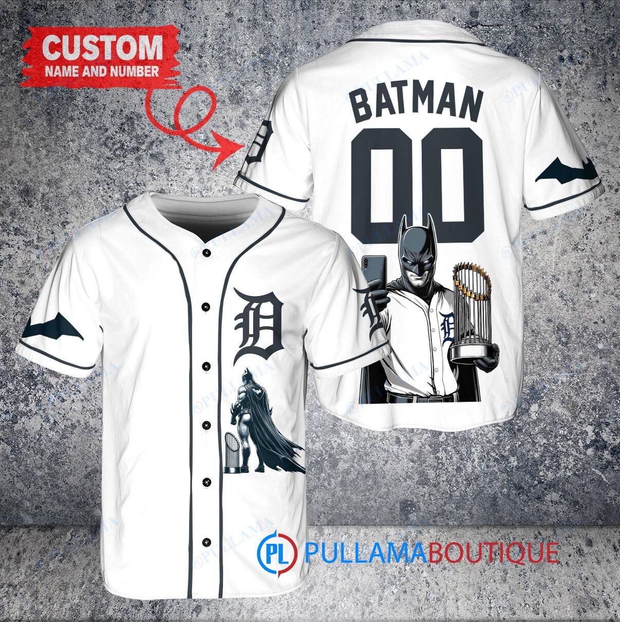 Seattle Mariners x DC Comics Batman The Dark Knight with Trophy Custom Baseball Jersey Royal