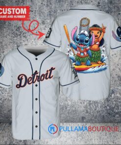 Detroit Tigers x Lilo & Stitch with Trophy Baseball Jersey Gray