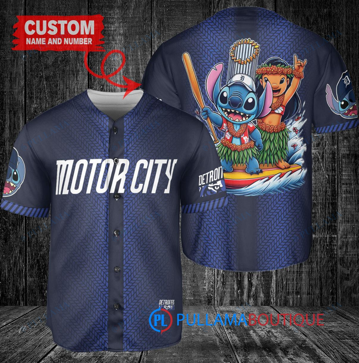 Minnesota Twins x Lilo & Stitch with Trophy Baseball Jersey Gray Road