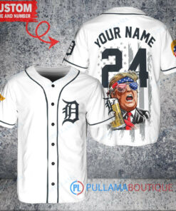 Detroit Tigers x Limited Edition with World Series Trophy Custom Baseball Jersey White