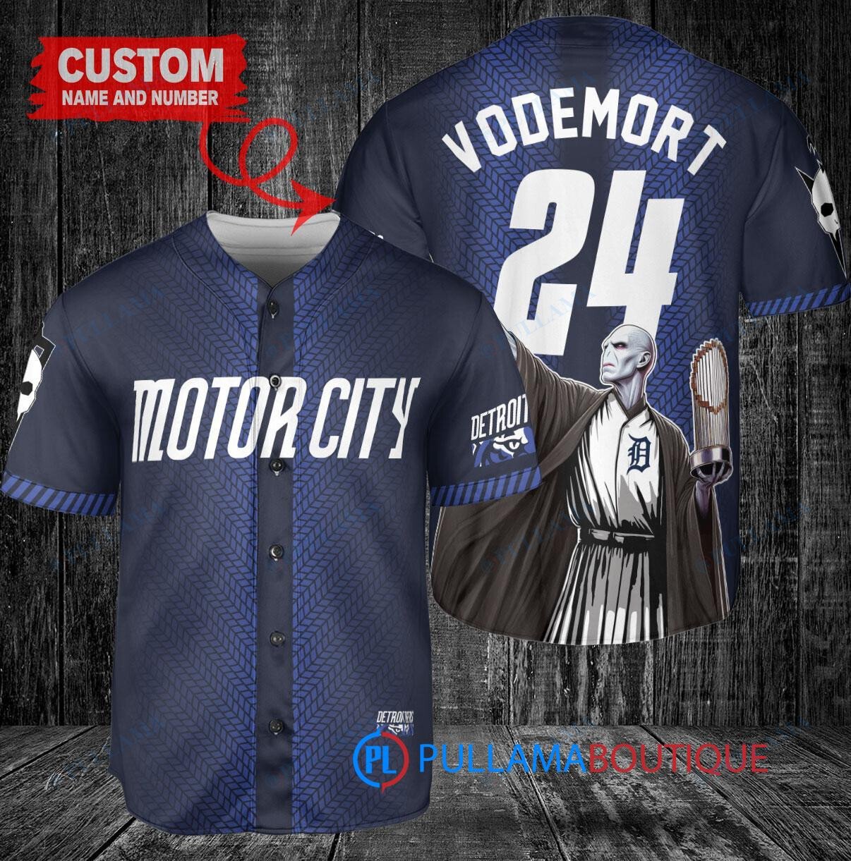 Los Angeles Angels x Lord Voldemort Harry Potter with Trophy Custom Baseball Jersey Red