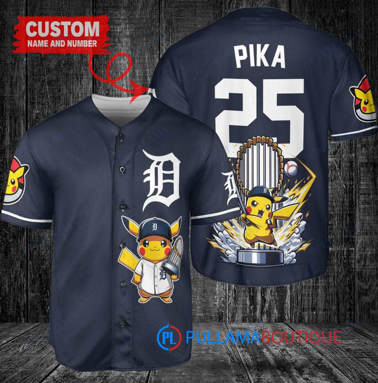 Houston Astros x Pikachu Pokemon with Trophy Custom Baseball Jersey Gray