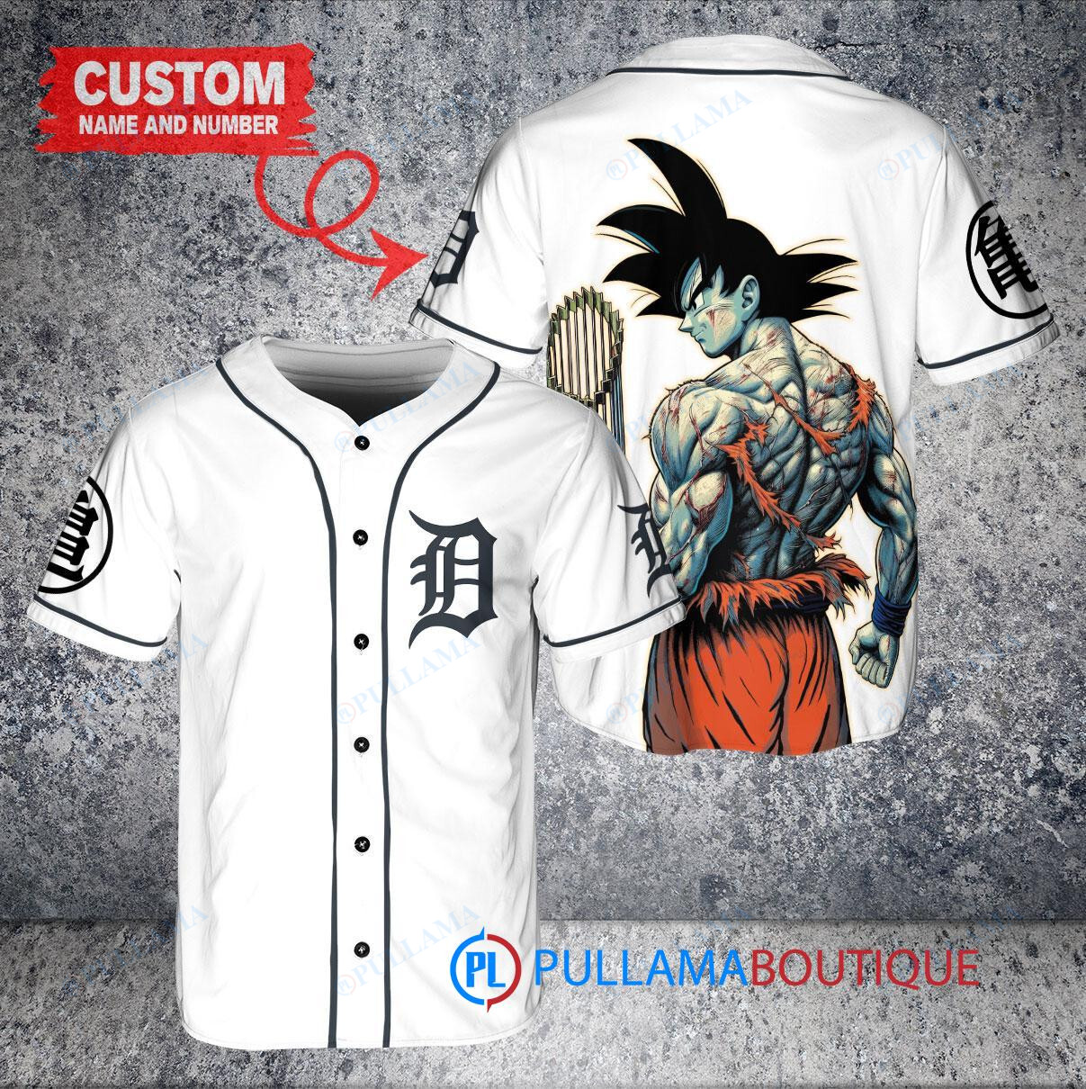 Houston Astros x Son Goku Kakarot Super Saiyan Dragon Ball Z with Trophy Baseball Jersey Orange