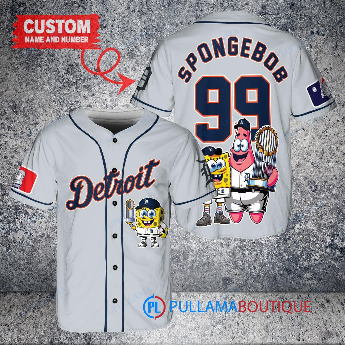 Chicago White Sox x SpongeBob SquarePants with Trophy Custom Baseball Jersey White Stripe