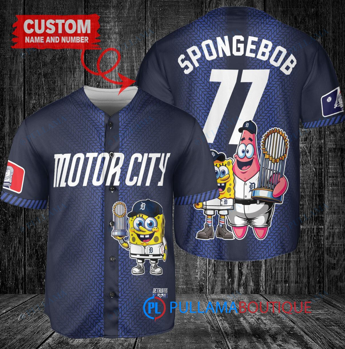 Philadelphia Phillies x SpongeBob SquarePants with Trophy Custom Baseball Jersey Light Blue