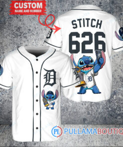 Detroit Tigers x Stitch with Trophy Baseball Jersey White