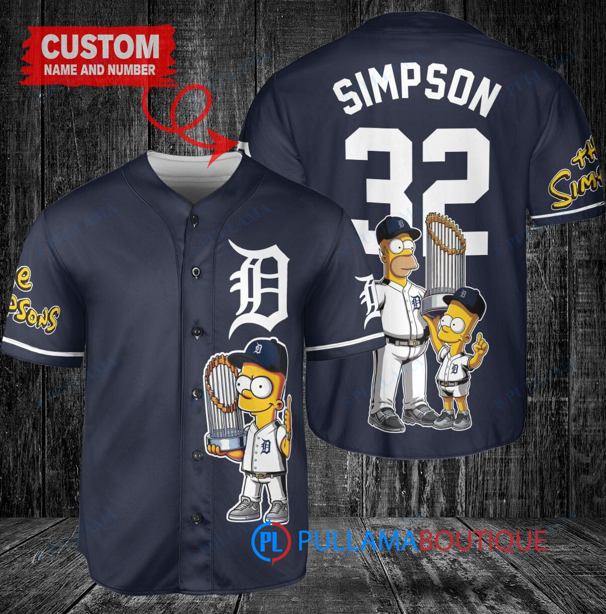 St. Louis Cardinals x The Simpsons Bart Simpson, Homer Simpson, Lisa Simpson with Trophy Custom Baseball Jersey Cream