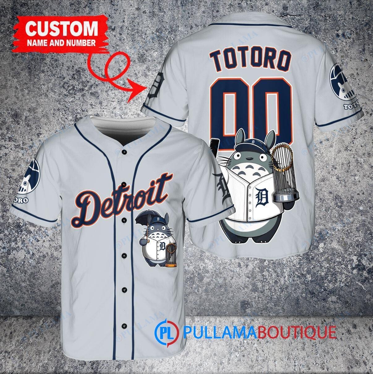 Houston Astros x Totoro Studio Ghibli with Trophy Custom Baseball Jersey White