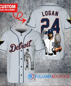 Detroit Tigers x Wolverine Logan with Trophy Custom Baseball Jersey Gray