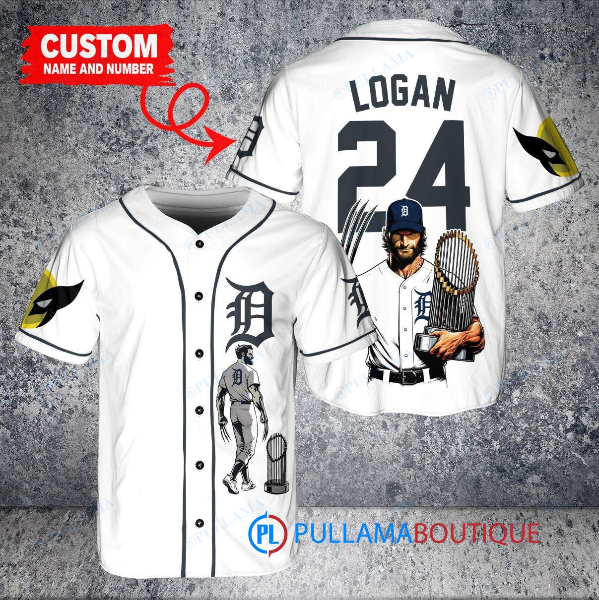 Los Angeles Angels x Wolverine Logan with Trophy Custom Baseball Jersey Red