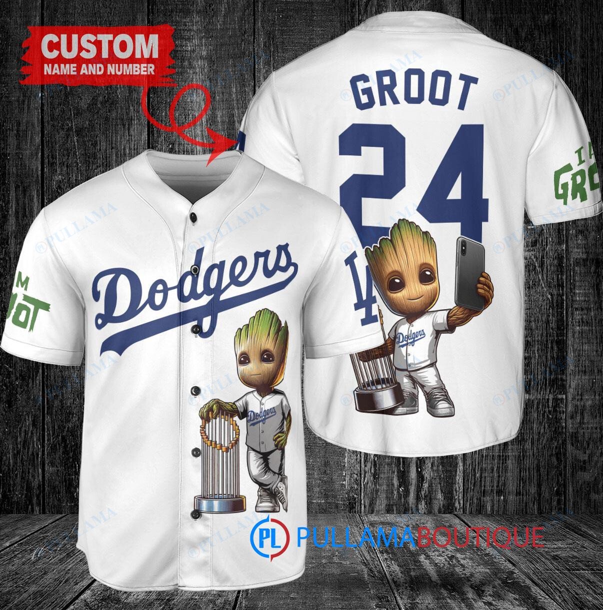 Minnesota Twins x Baby Groot Marvel Guardians Of The Galaxy with Trophy Custom Baseball Jersey White