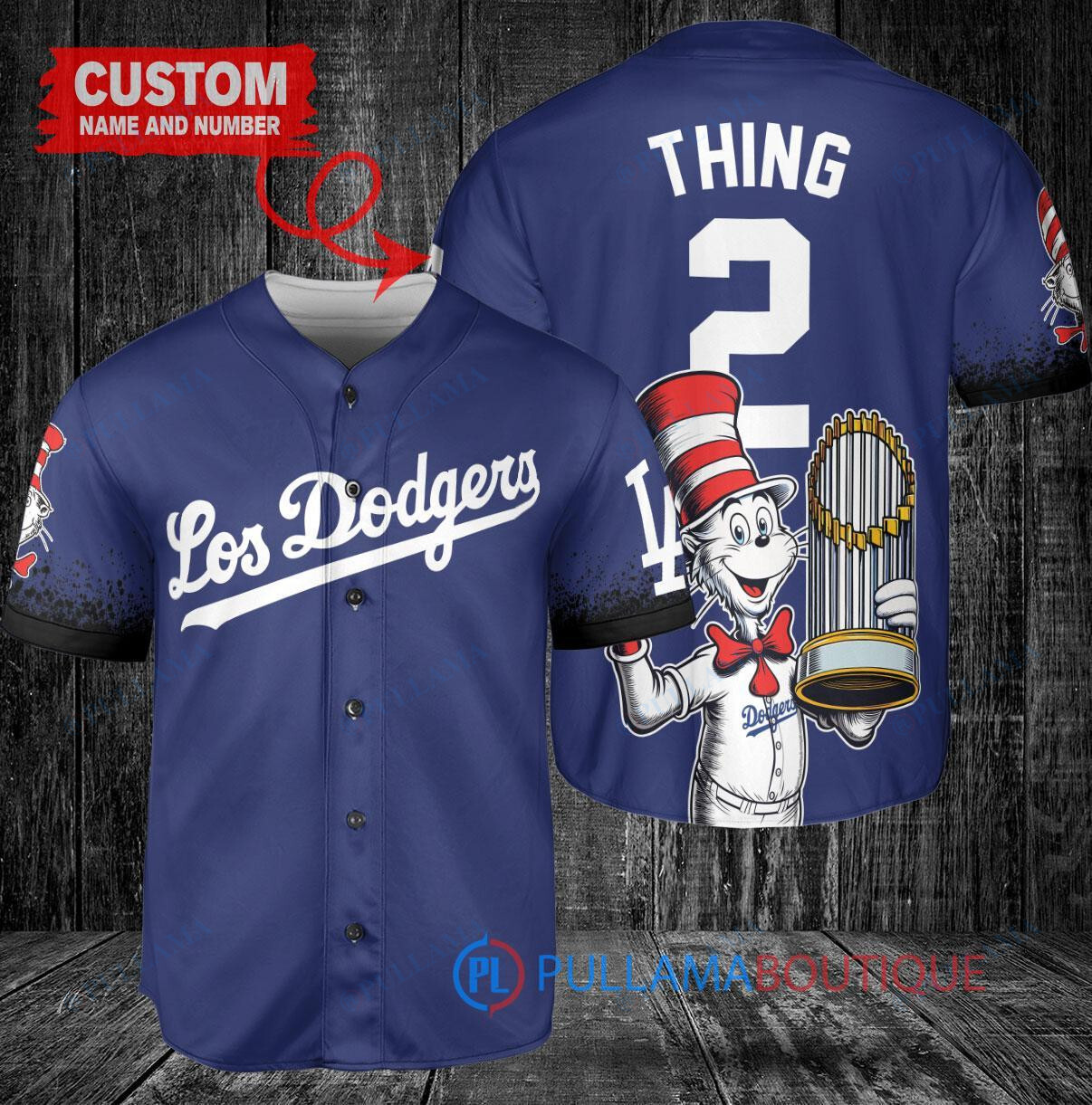 Minnesota Twins x Dr Seuss with World Series Trophy Custom Baseball Jersey Navy