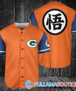 Green Bay Packers Dragon Ball Z Goku Baseball Jersey