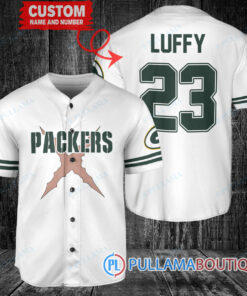 Green Bay Packers Luffy After Timeskip One Piece Straw Hats Custom Baseball Jersey