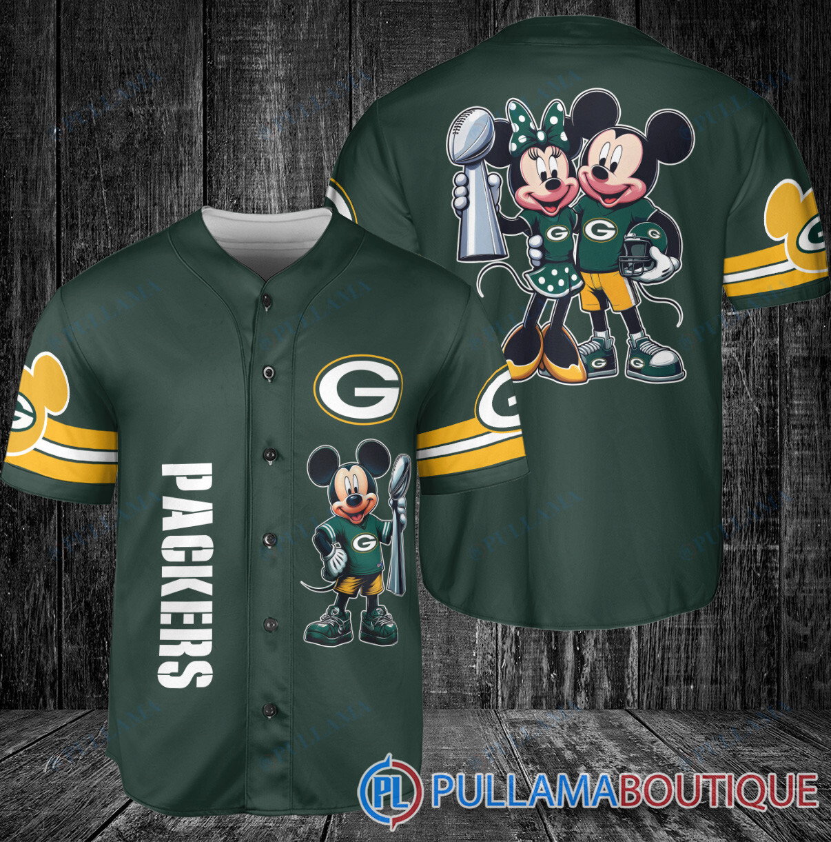 Tennessee Titans x Mickey and Minnie with Trophy Baseball Jersey Navy