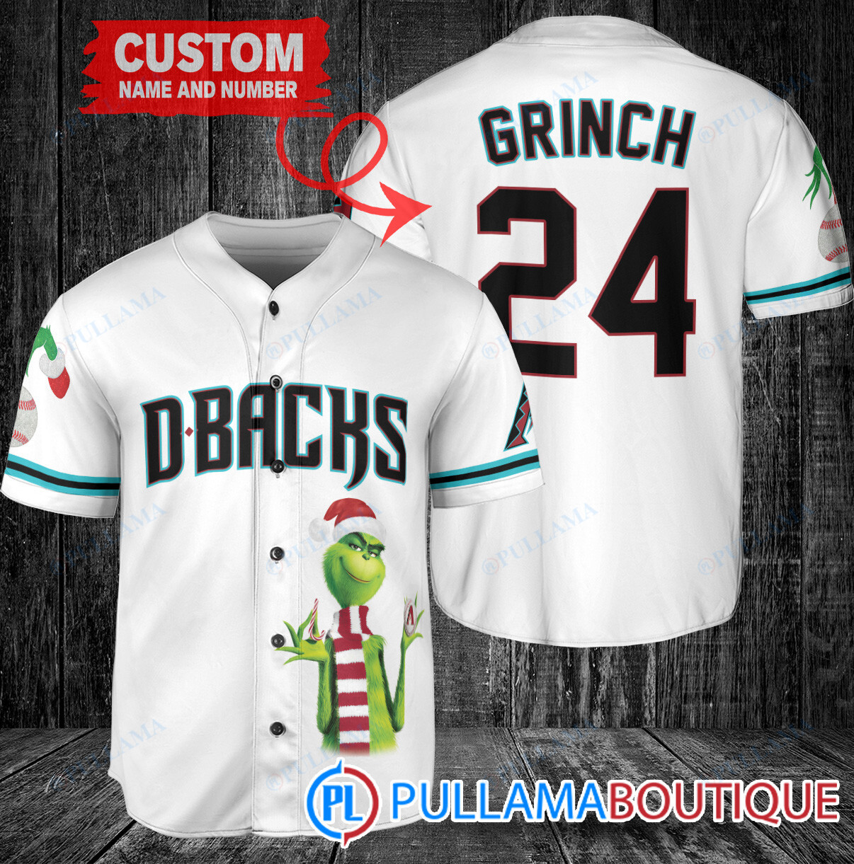 Grinch Christmas New York Yankees Custom Baseball Jersey White