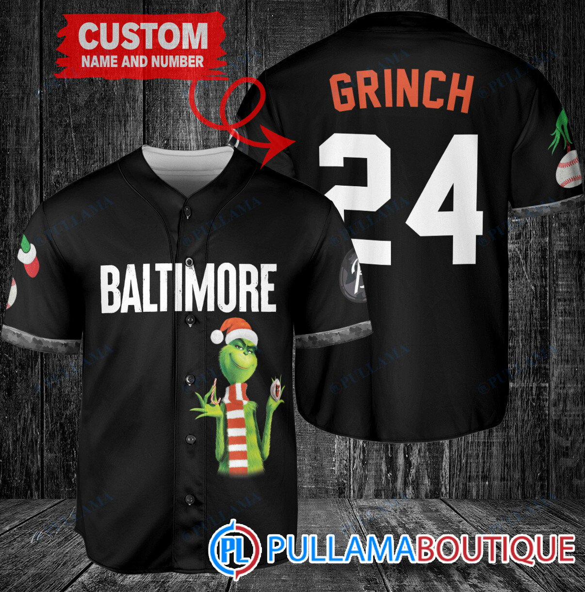 Grinch Christmas Detroit Tigers Custom Baseball Jersey White