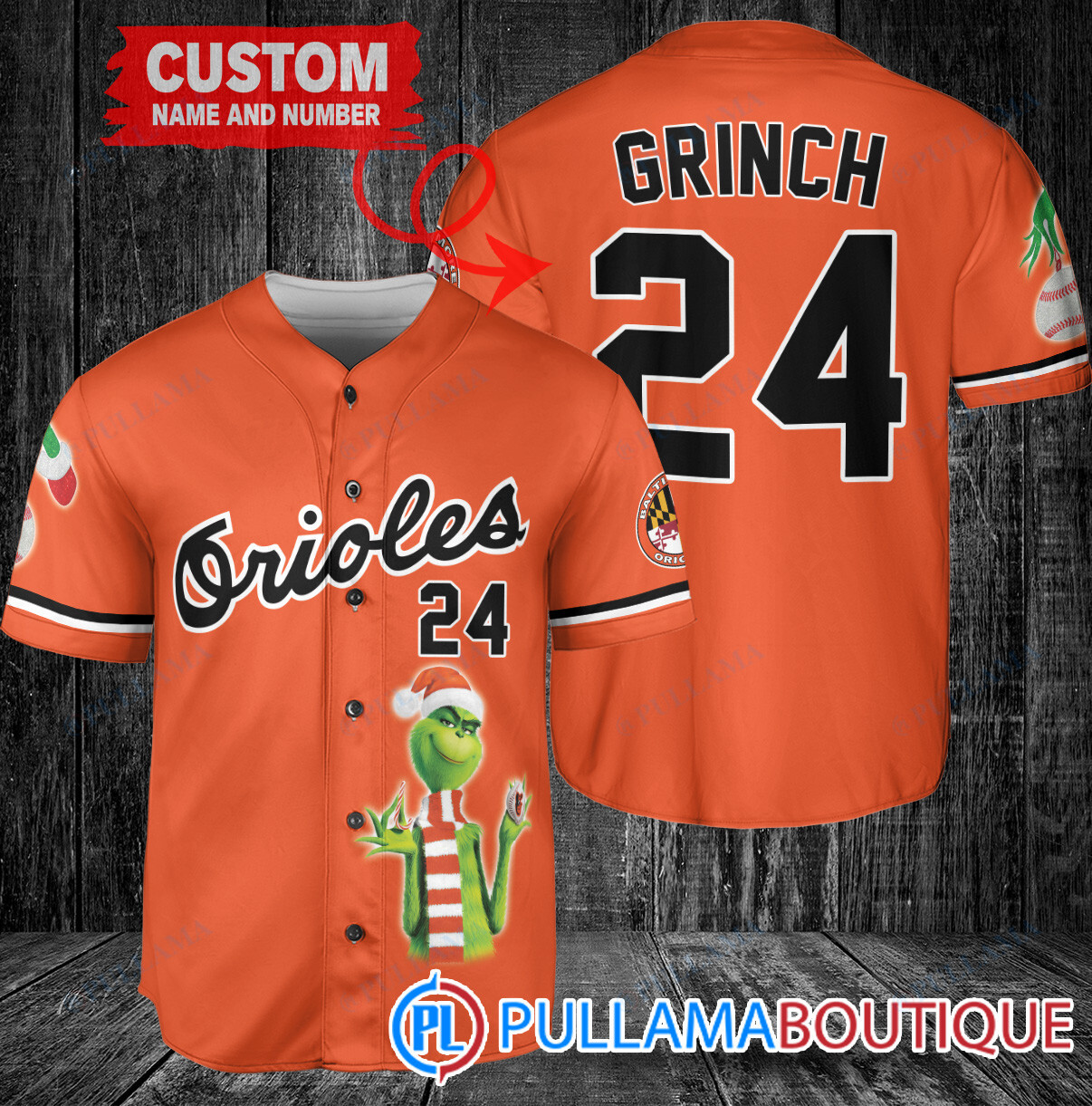 Grinch Christmas Miami Marlins Custom Baseball Jersey Black