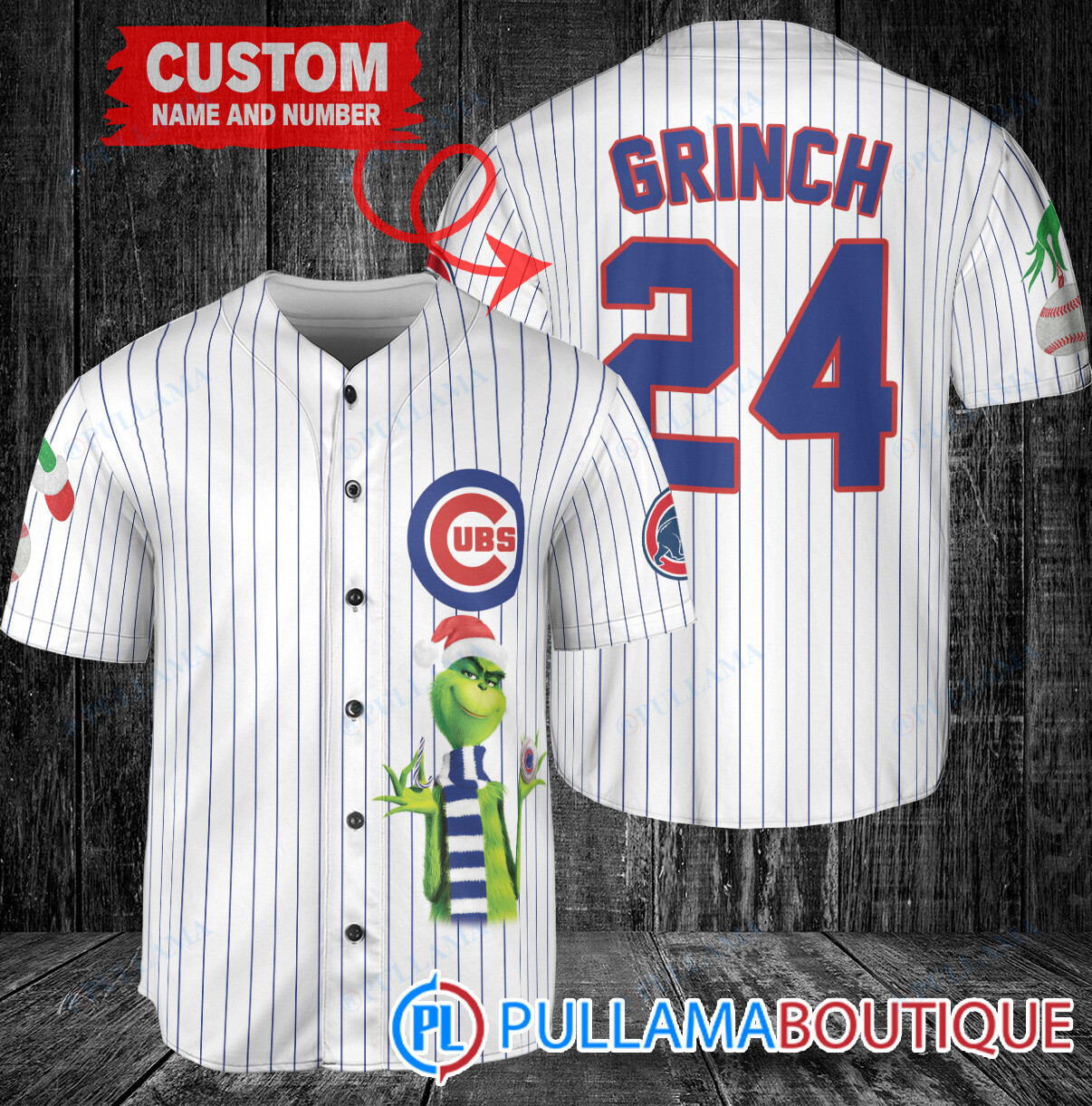 Grinch Christmas Los Angeles Angels Custom Baseball Jersey Cream