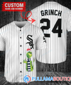 Grinch Christmas Chicago White Sox Custom Baseball Jersey White