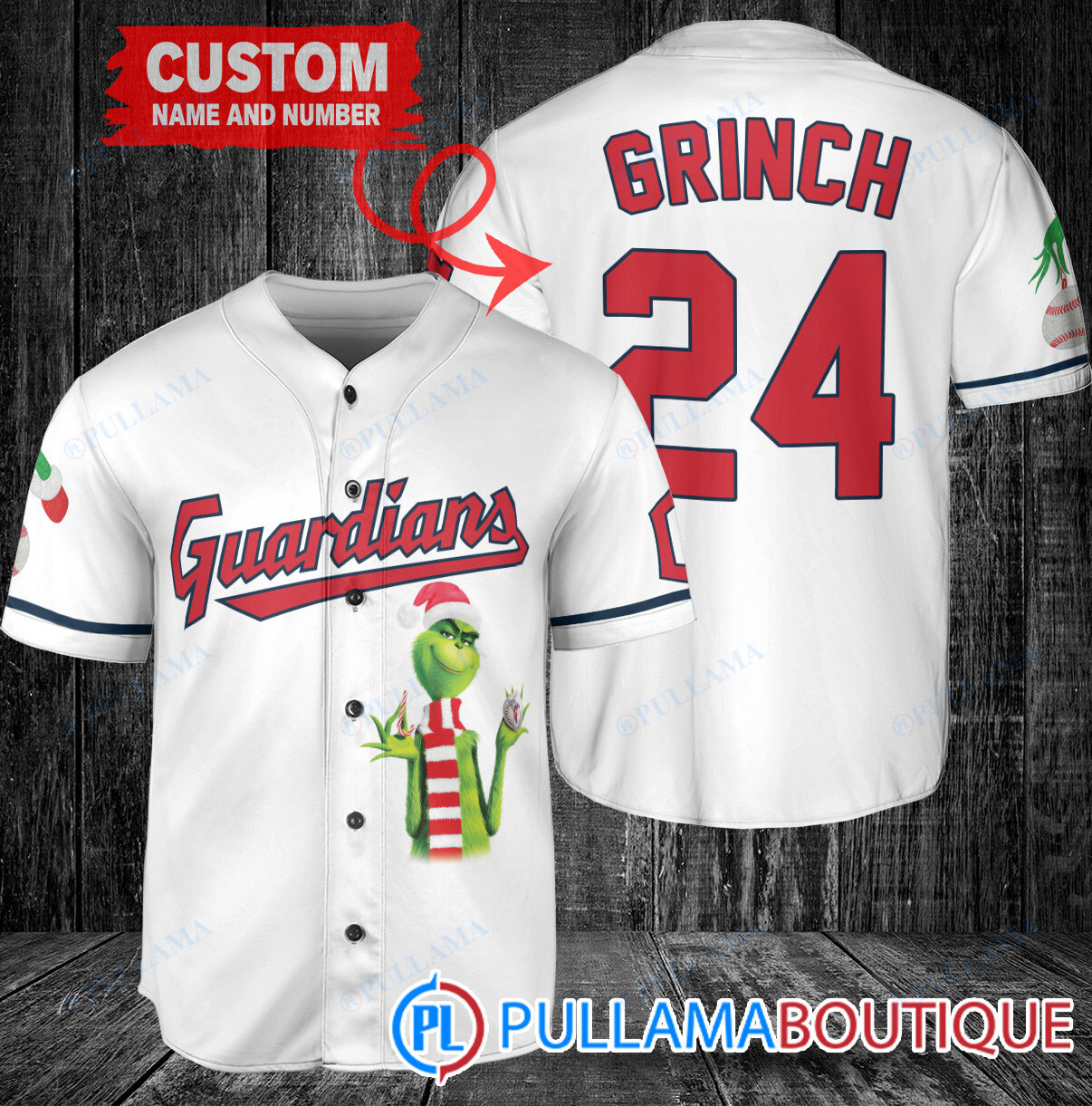 Grinch Christmas Chicago Cubs Custom Baseball Jersey Royal