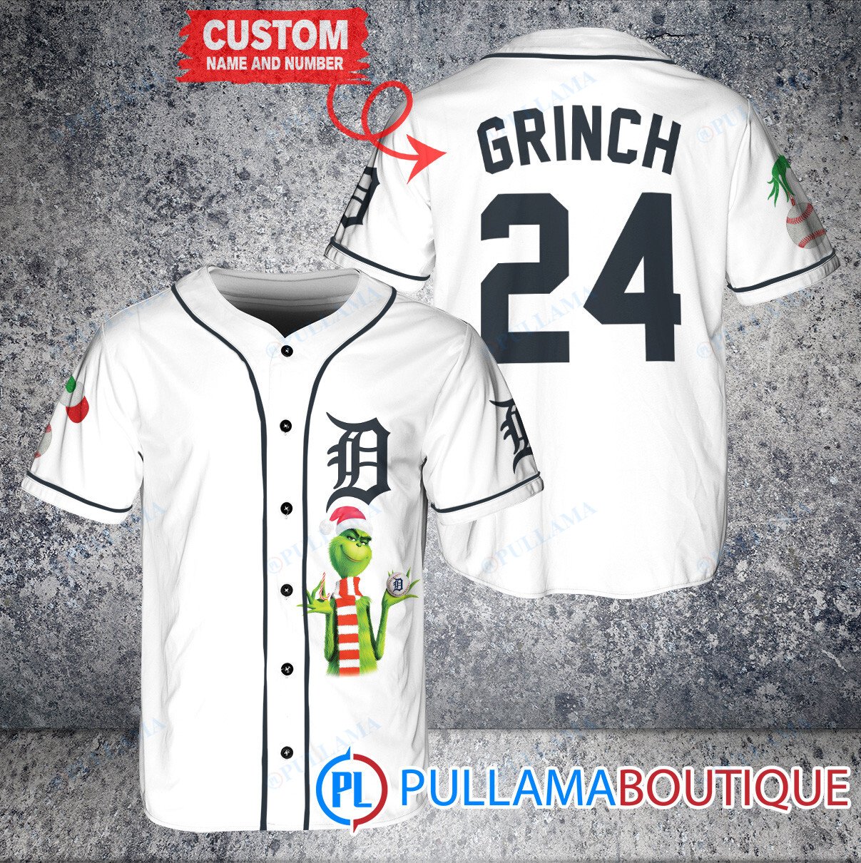 Grinch Christmas Los Angeles Angels Custom Baseball Jersey Cream