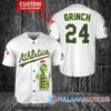 Grinch Christmas Cleveland Guardians Custom Baseball Jersey Gray