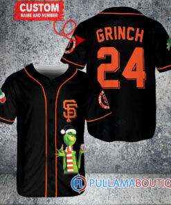 Grinch Christmas San Francisco Giants Custom Baseball Jersey Black