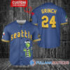 Grinch Christmas San Francisco Giants Custom Baseball Jersey Gray