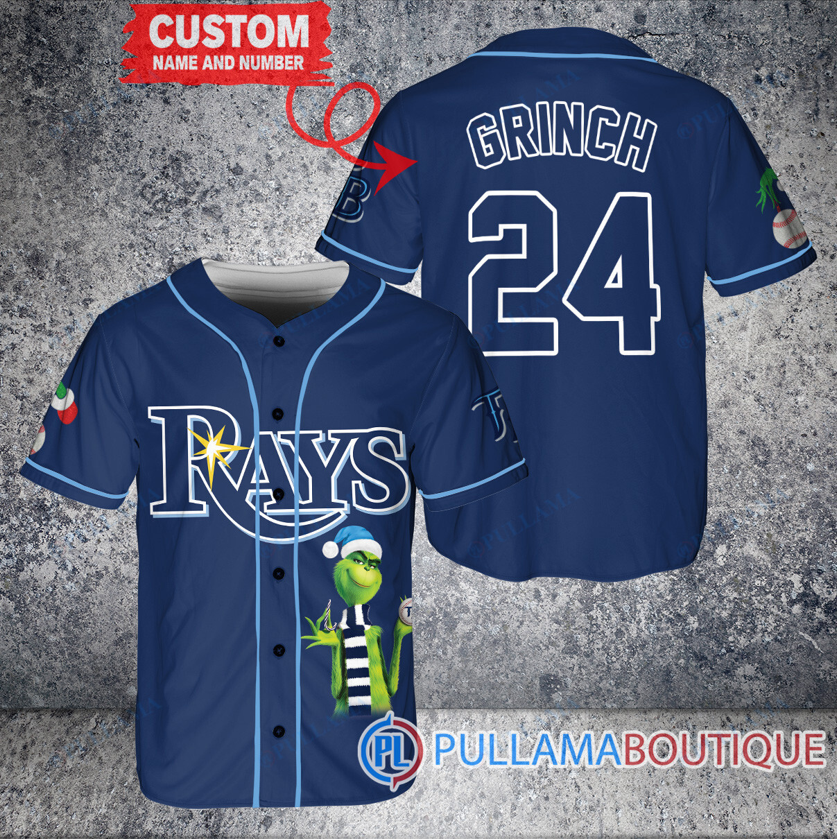 Grinch Christmas Seattle Mariners Custom Baseball Jersey Royal