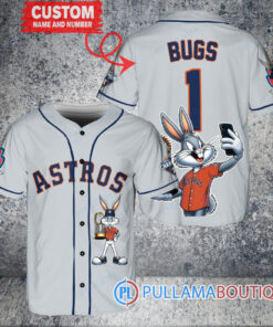 Houston Astros x Bugs Bunny with Trophy Baseball Jersey Gray