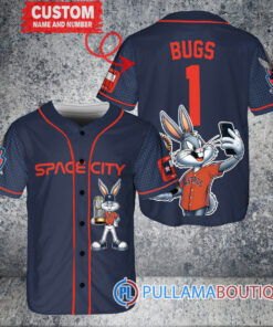 Houston Astros x Bugs Bunny with Trophy Baseball Jersey Navy City Connect