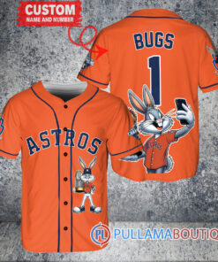 Houston Astros x Bugs Bunny with Trophy Baseball Jersey Orange