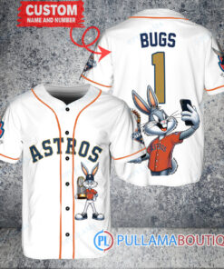 Houston Astros x Bugs Bunny with Trophy Baseball Jersey White