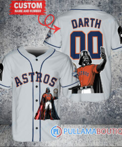 Houston Astros x Darth Vader Star Wars with Trophy Baseball Jersey Gray