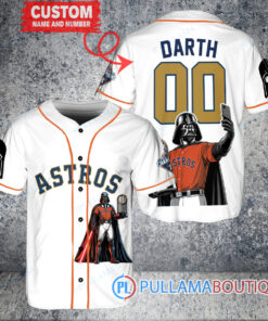 Houston Astros x Darth Vader Star Wars with Trophy Baseball Jersey White