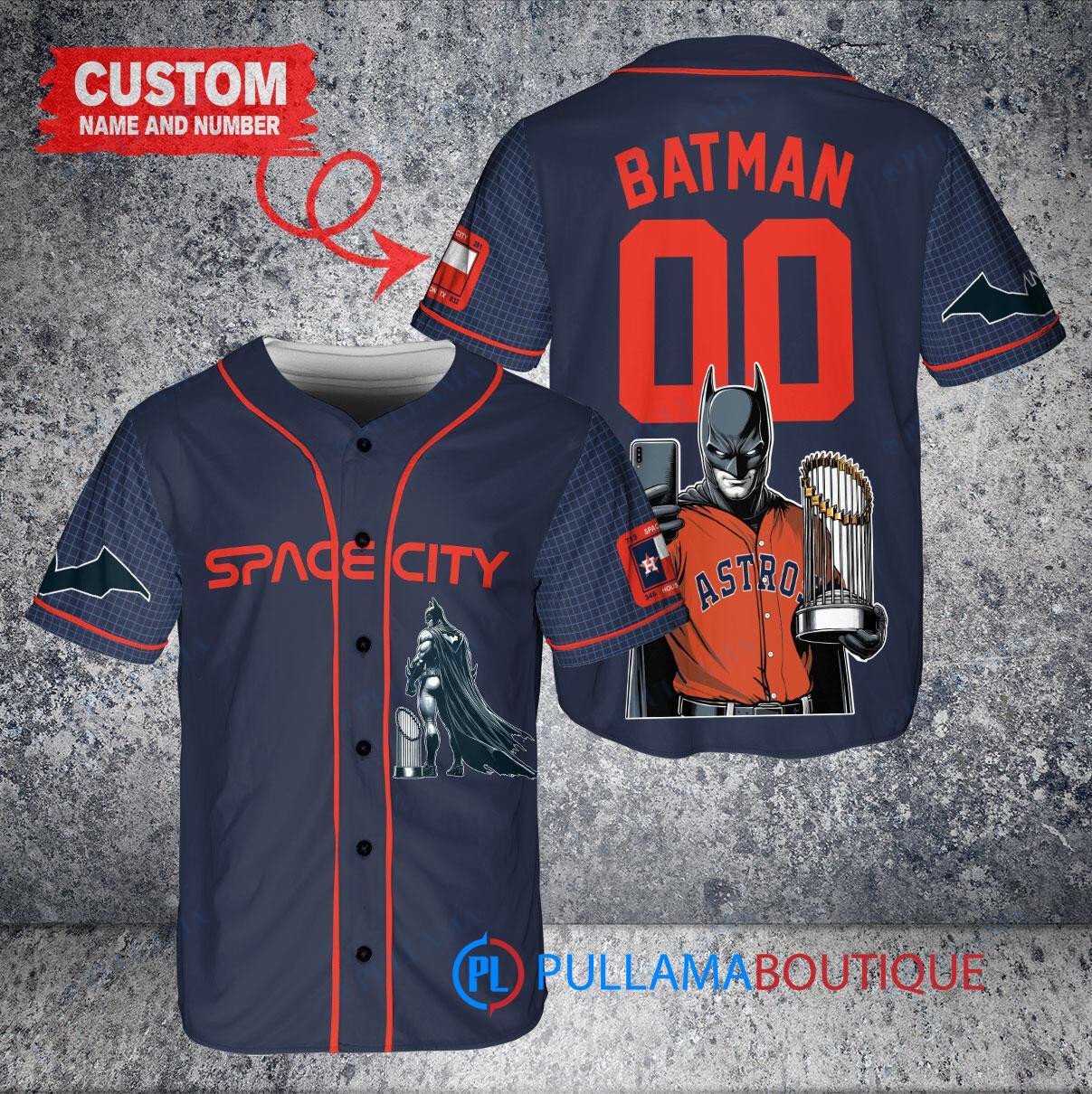 Cincinnati Reds x DC Comics Batman The Dark Knight with Trophy Custom Baseball Jersey Black 2023 City Connect