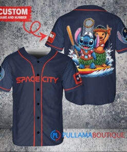 Houston Astros x Lilo & Stitch with Trophy Baseball Jersey Navy City Connect