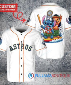 Houston Astros x Lilo & Stitch with Trophy Baseball Jersey White