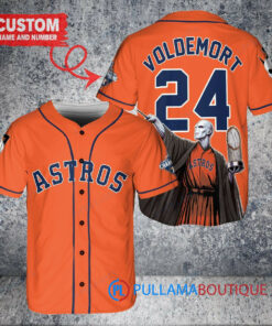 Houston Astros x Lord Voldemort Harry Potter with Trophy Custom Baseball Jersey Orange