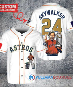 Houston Astros x Luke Skywalker Star Wars with Trophy Custom Baseball Jersey White