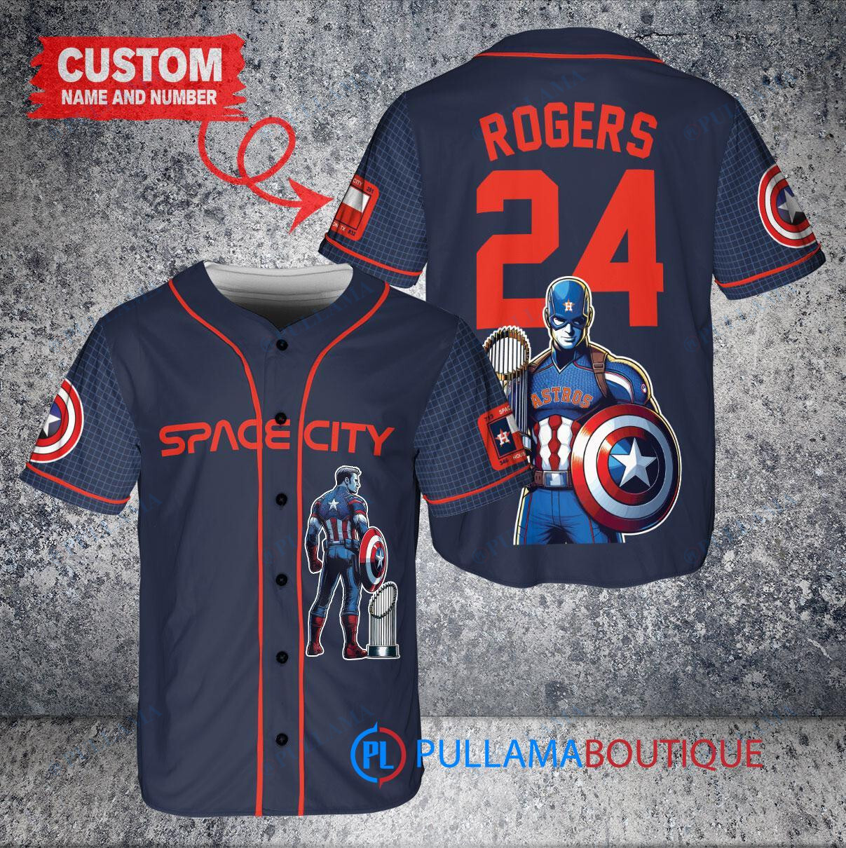 Pittsburgh Pirates x Marvel Captain America Steve Rogers Baseball Jersey Black