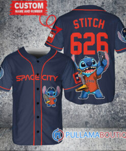 Houston Astros x Stitch with Trophy Baseball Jersey Black City Connect