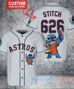 Houston Astros x Stitch with Trophy Baseball Jersey Gray