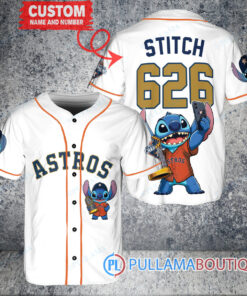 Houston Astros x Stitch with Trophy Baseball Jersey White